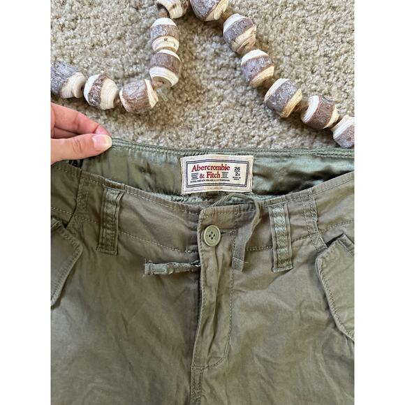 Vintage Y2K Abercombie & Fitch Green Cargo Military Pants - Picture 3 of 12